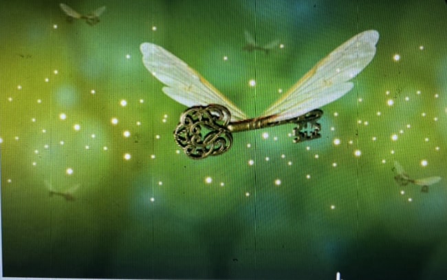 A butterfly key. Seven Keys to happiness